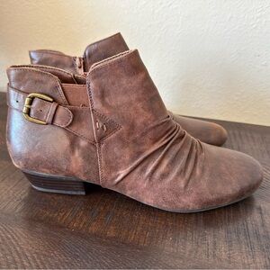 Kim Rogers Brown Ankle Booties Buckle Detail‎ Boho Western Women’s 10